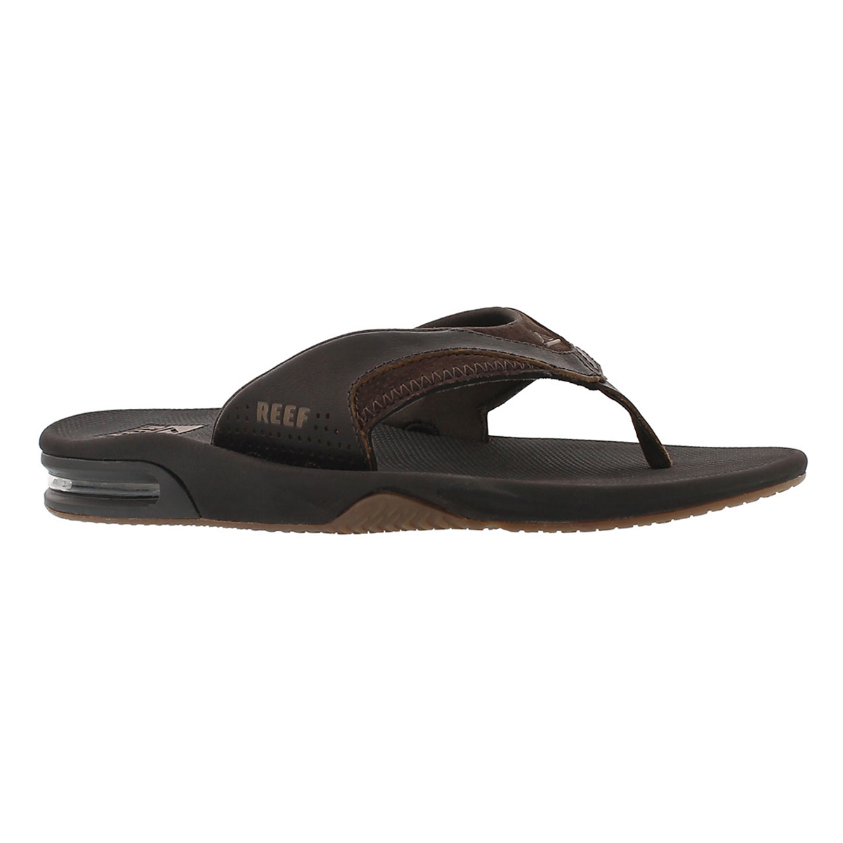 Men's LEATHER FANNING brown thong sandals