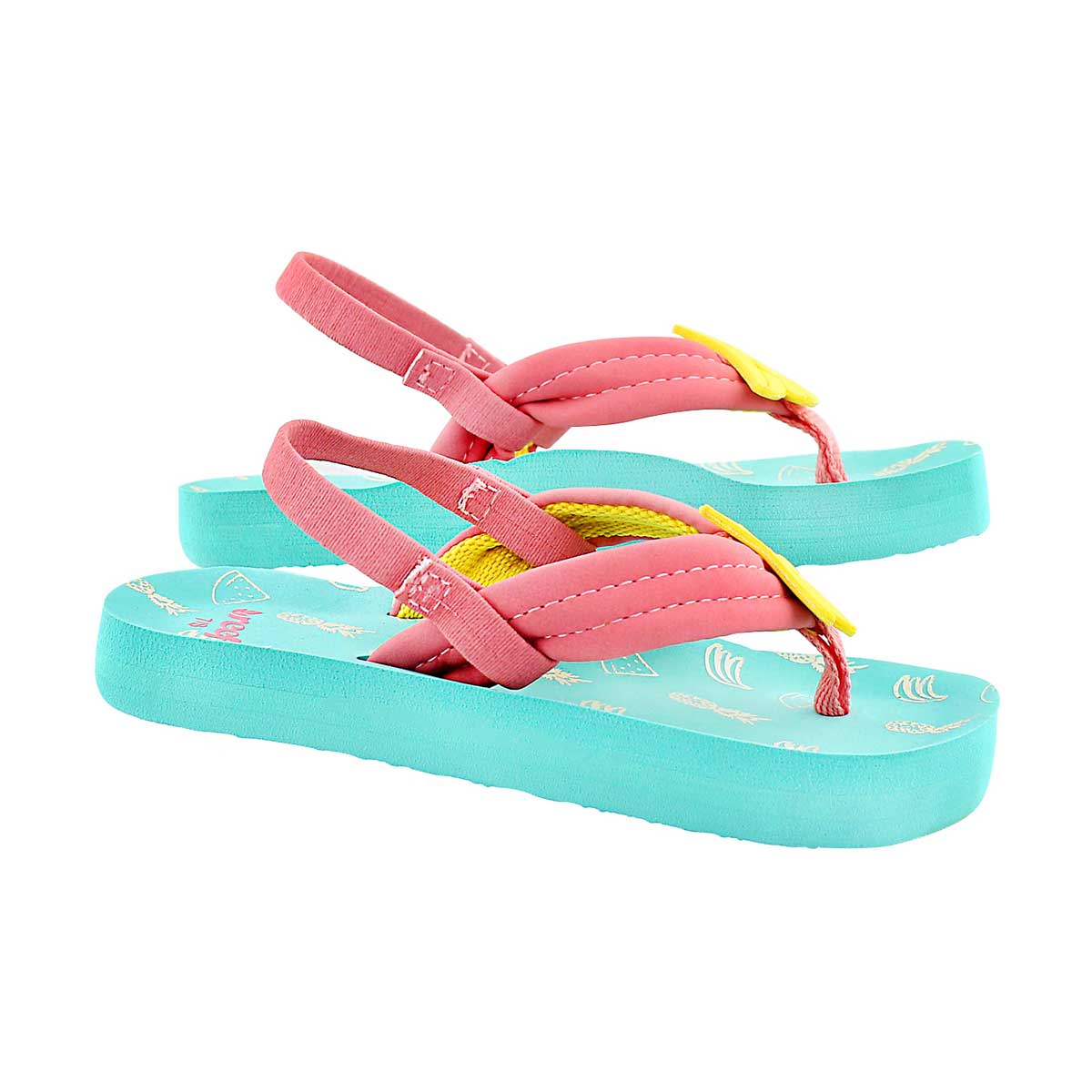 Grls Little AHI Fruits banana flip flop