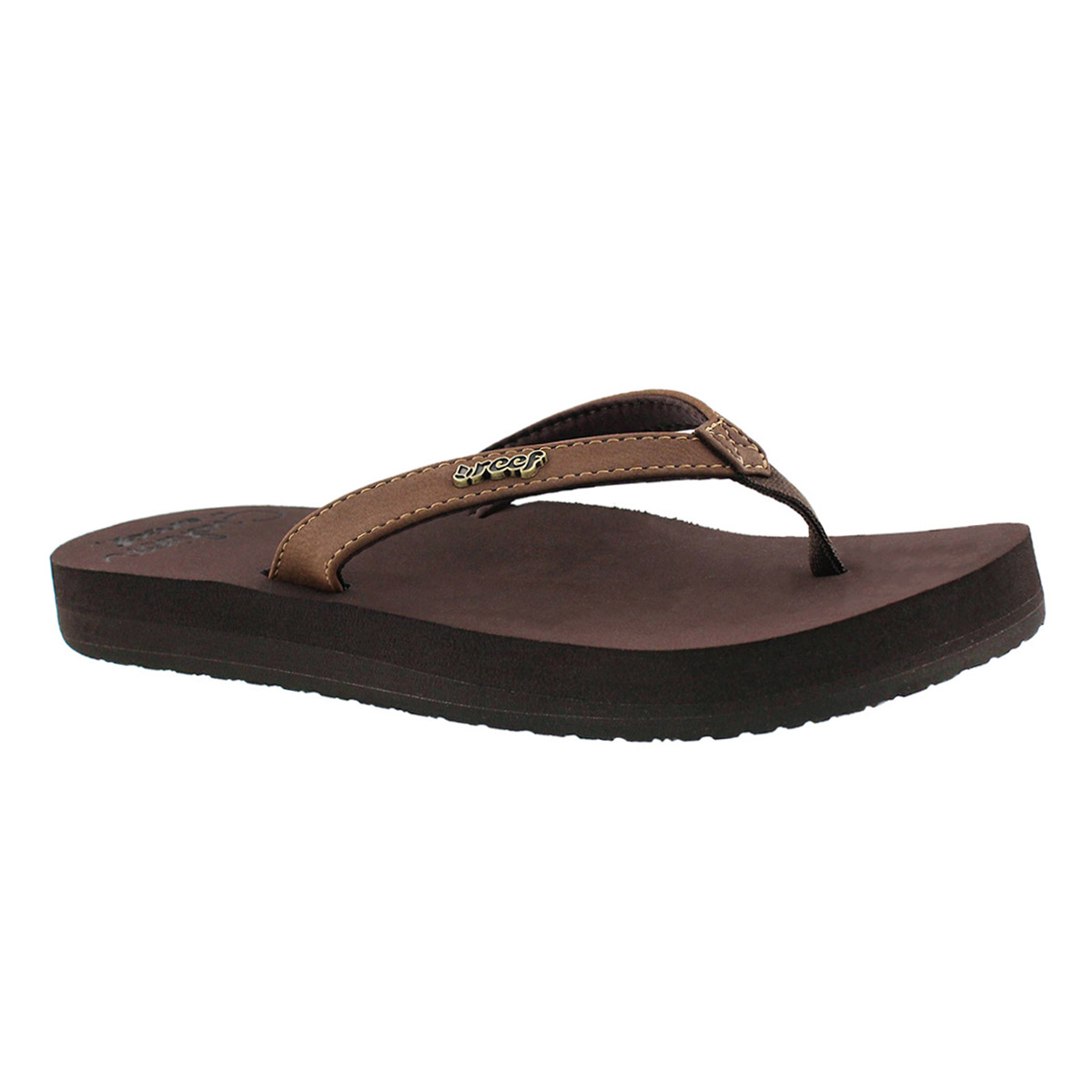 Women's CUSHION LUNA brown flip flops