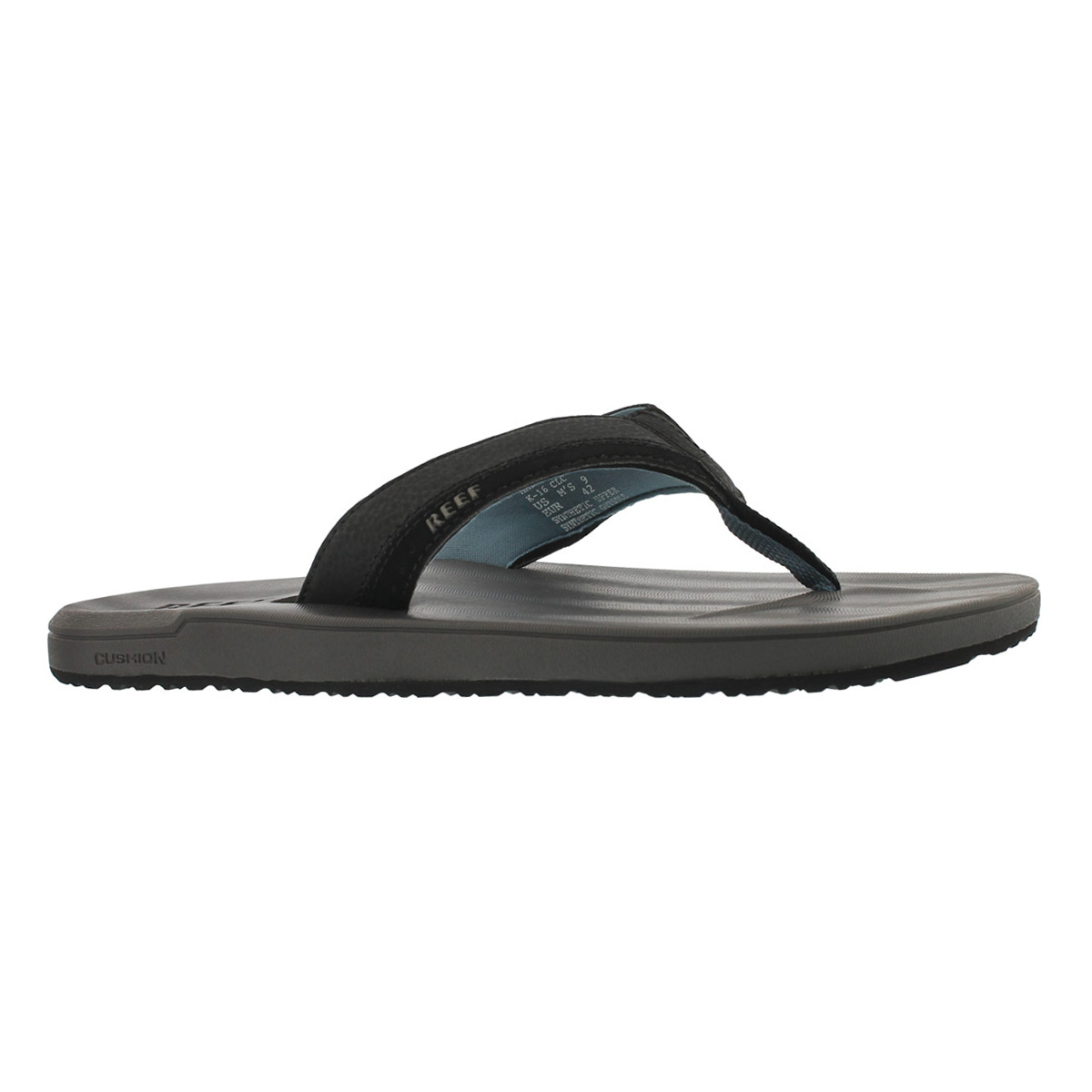 Men's COUTOURED CUSHION grey/blue thong sandal