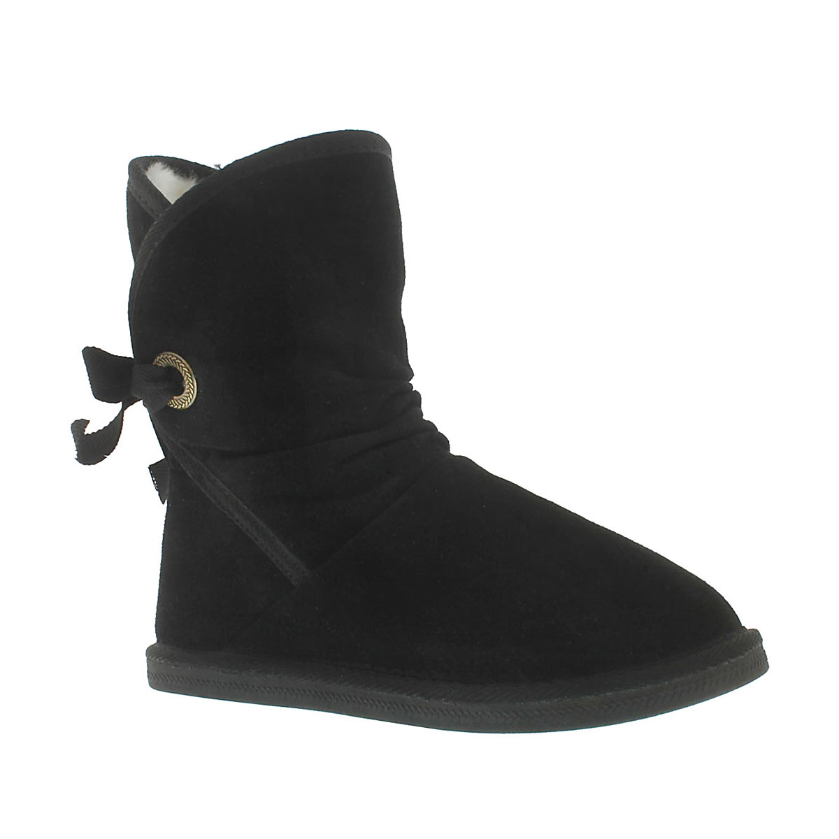 Grls Ribbon Jr black casual boot