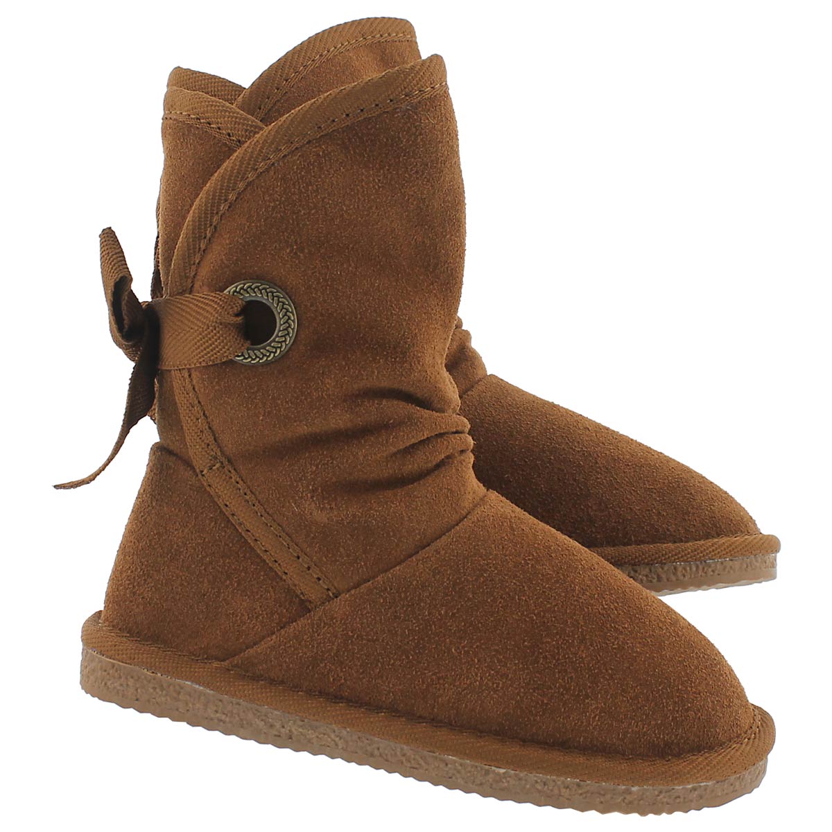 Grls Ribbon Jr chesnut casual boot