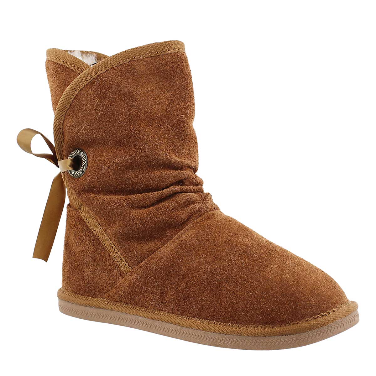 Lds Ribbon 2 chest suede lined boot