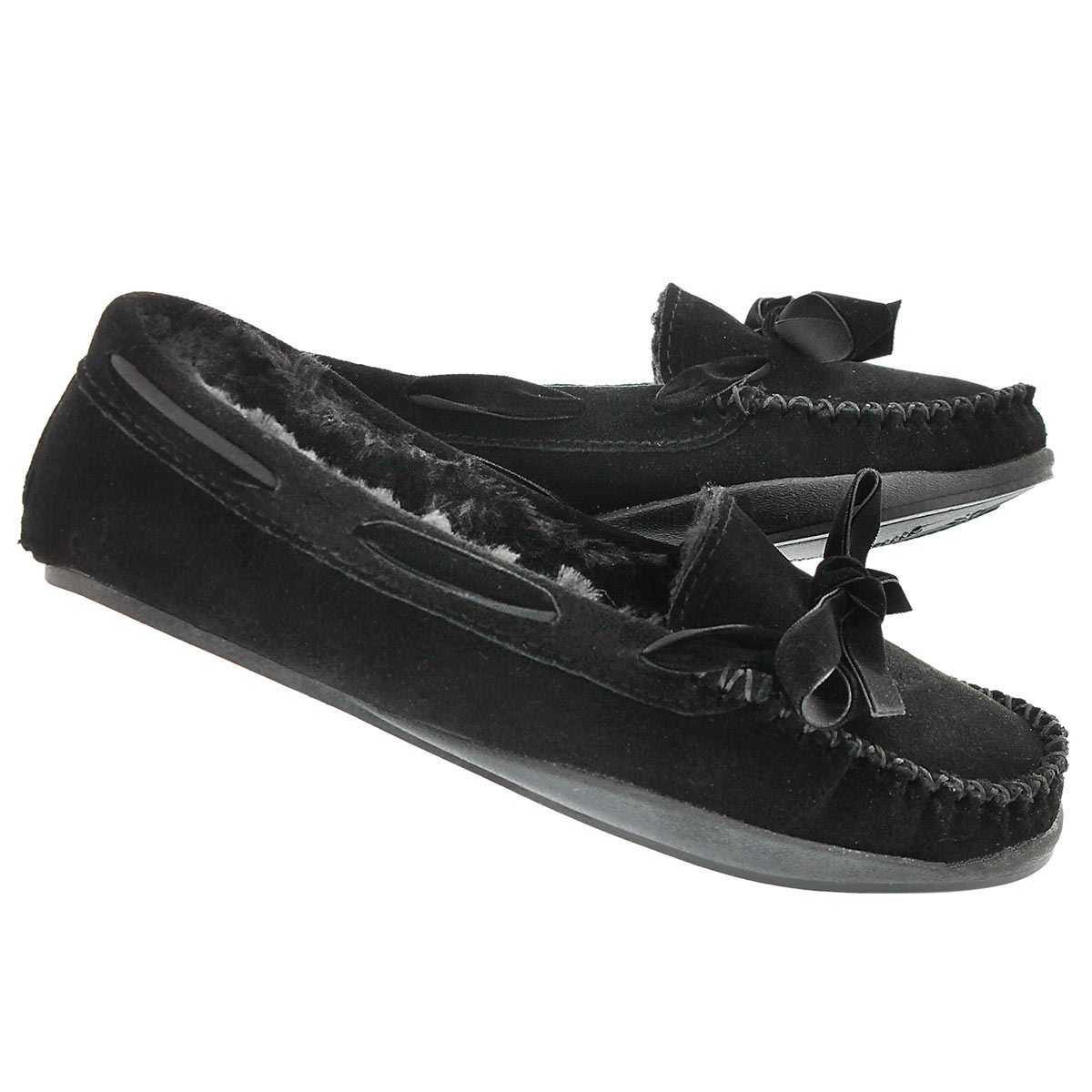 Mocassins Rochelle II, suède noir/n, fem
