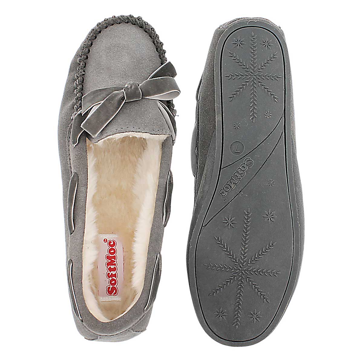 Lds Rochelle II grey suede moccasin