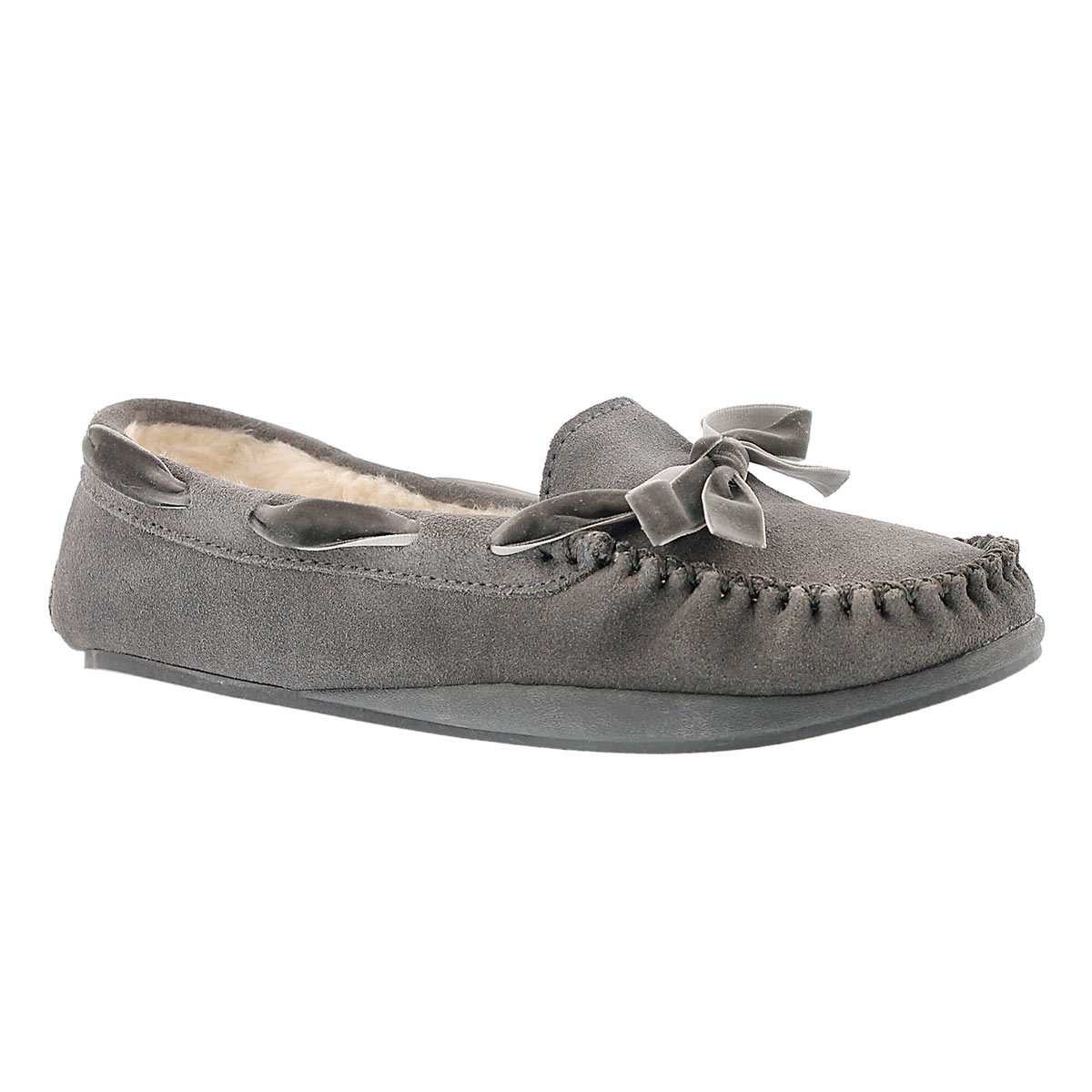 Lds Rochelle II grey suede moccasin