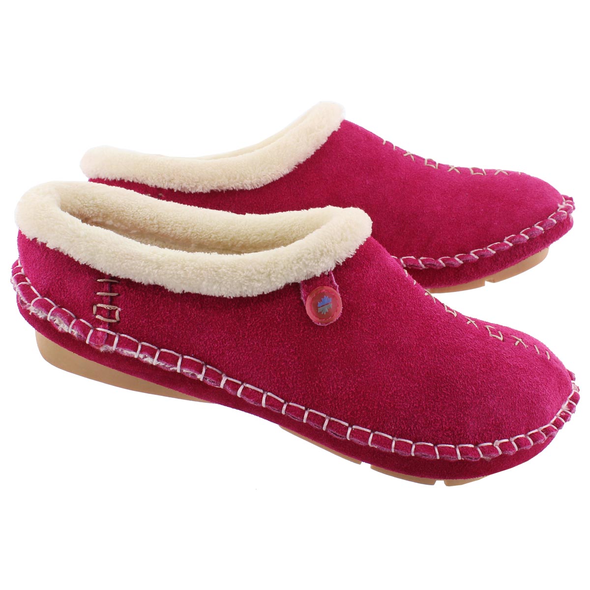 Lds Rosa fuchsia closed back slipper