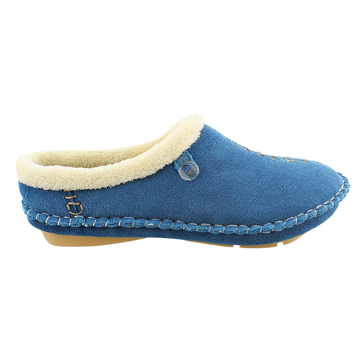 Lds Rosa sky blue closed back slipper