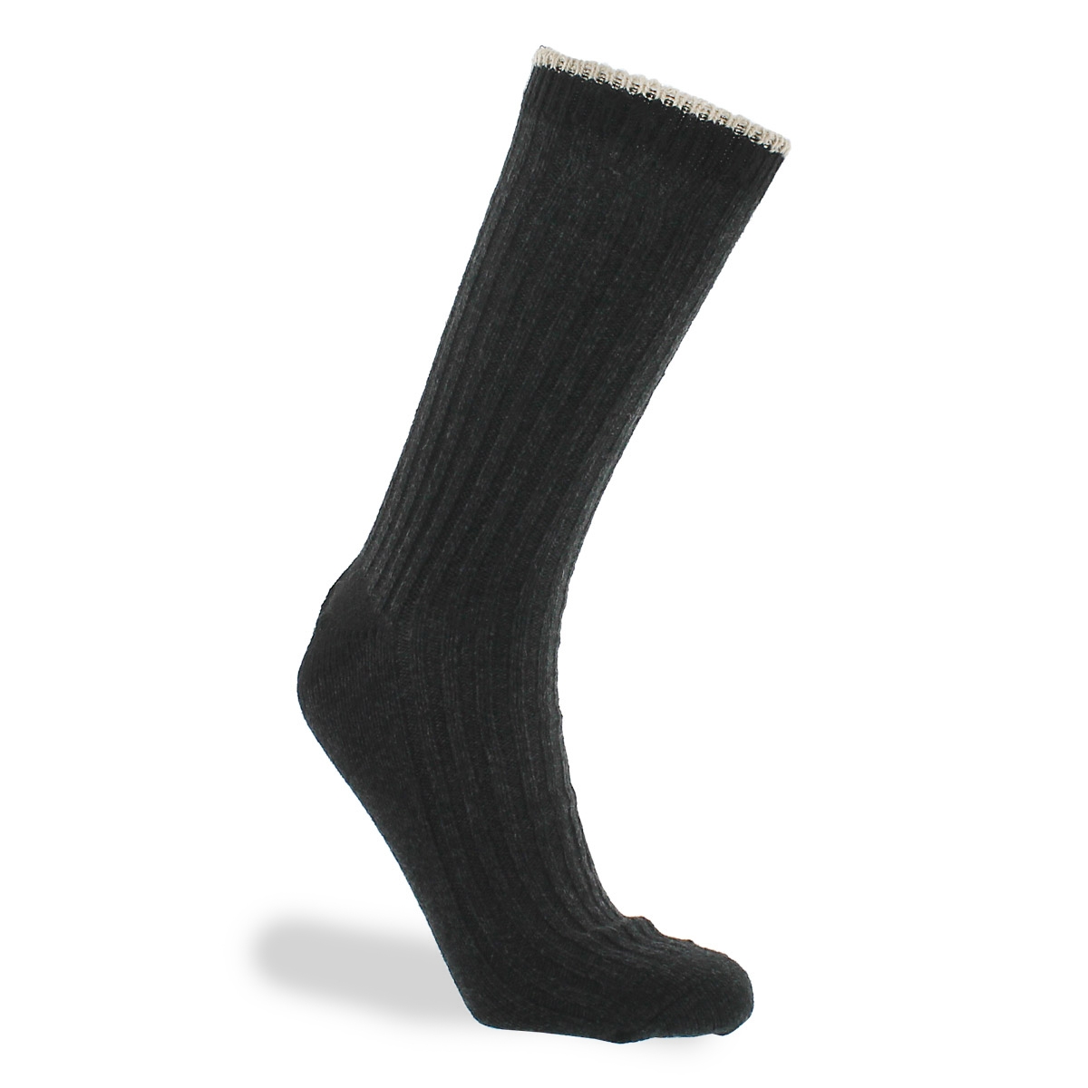 Mns 84N Basic Rib Crew black sock