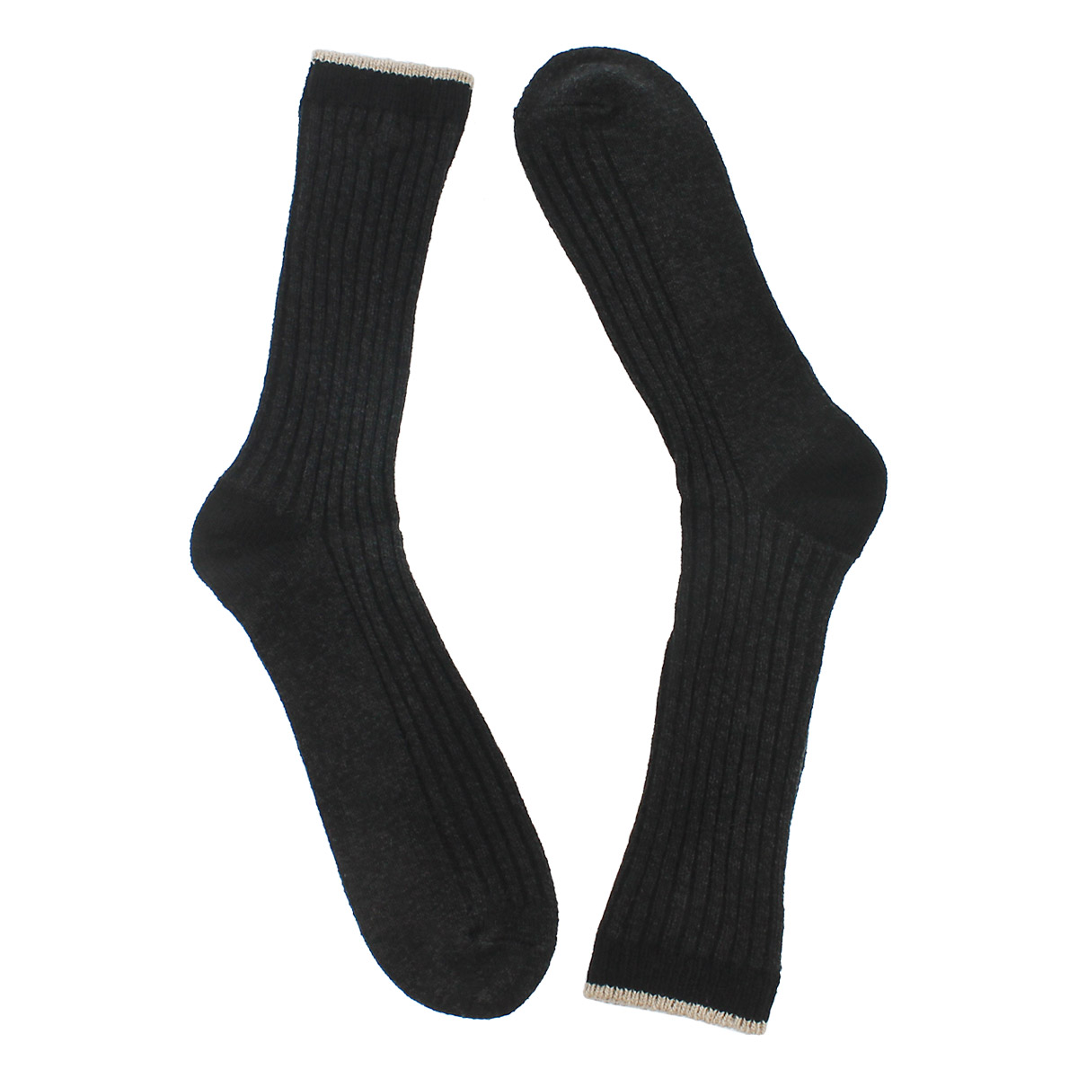 Mns 84N Basic Rib Crew black sock