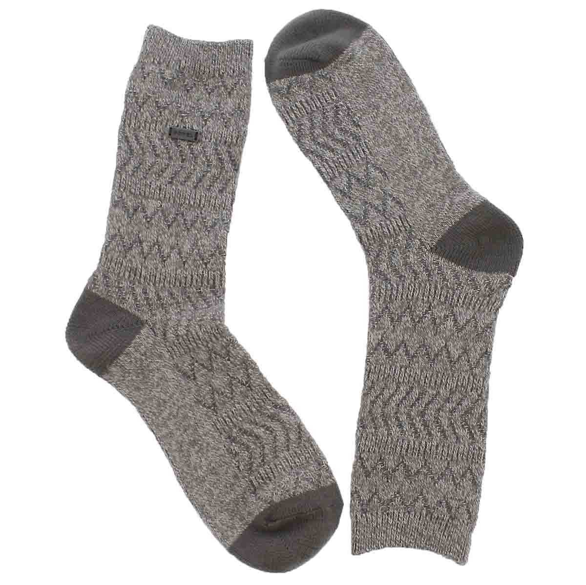 Women's BASIC MERINO WOOL quarry/wht tall socks