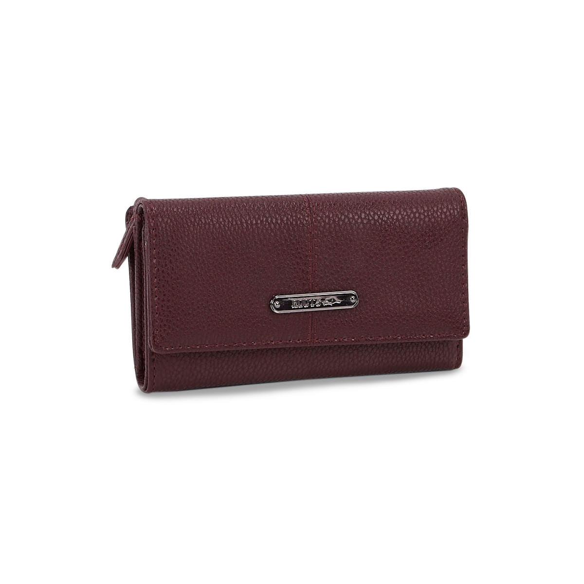 Lds Avila dark plum tab clutch