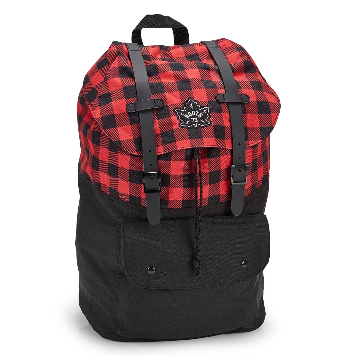 Unisex ROOTS73 black/red paid backpack