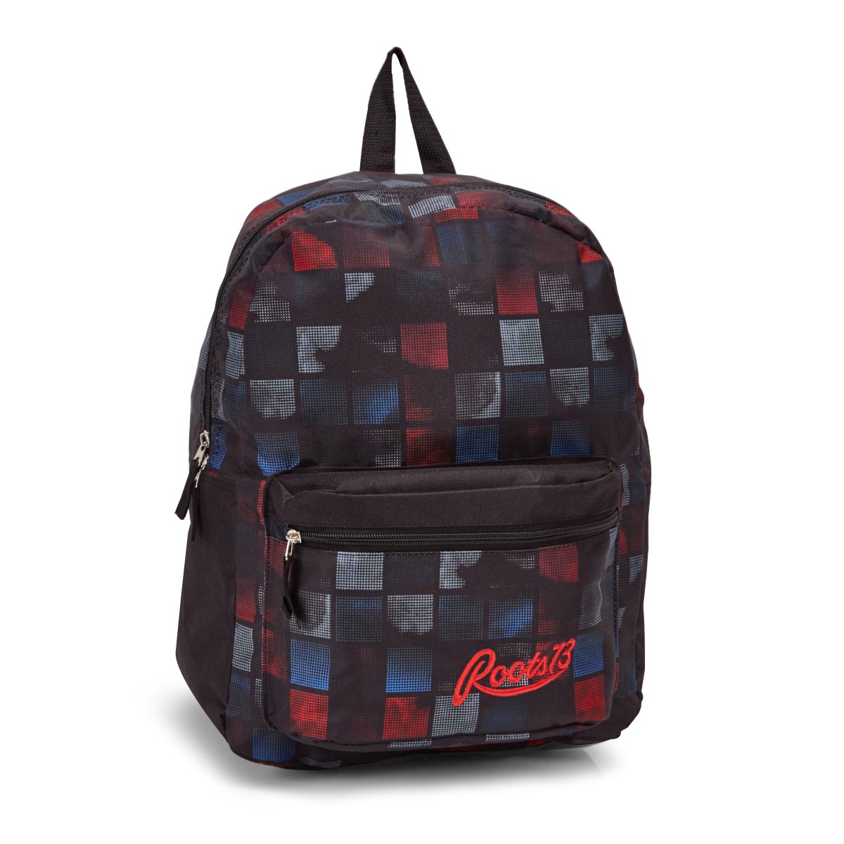 Roots73 blk/red/blu plaid backpack