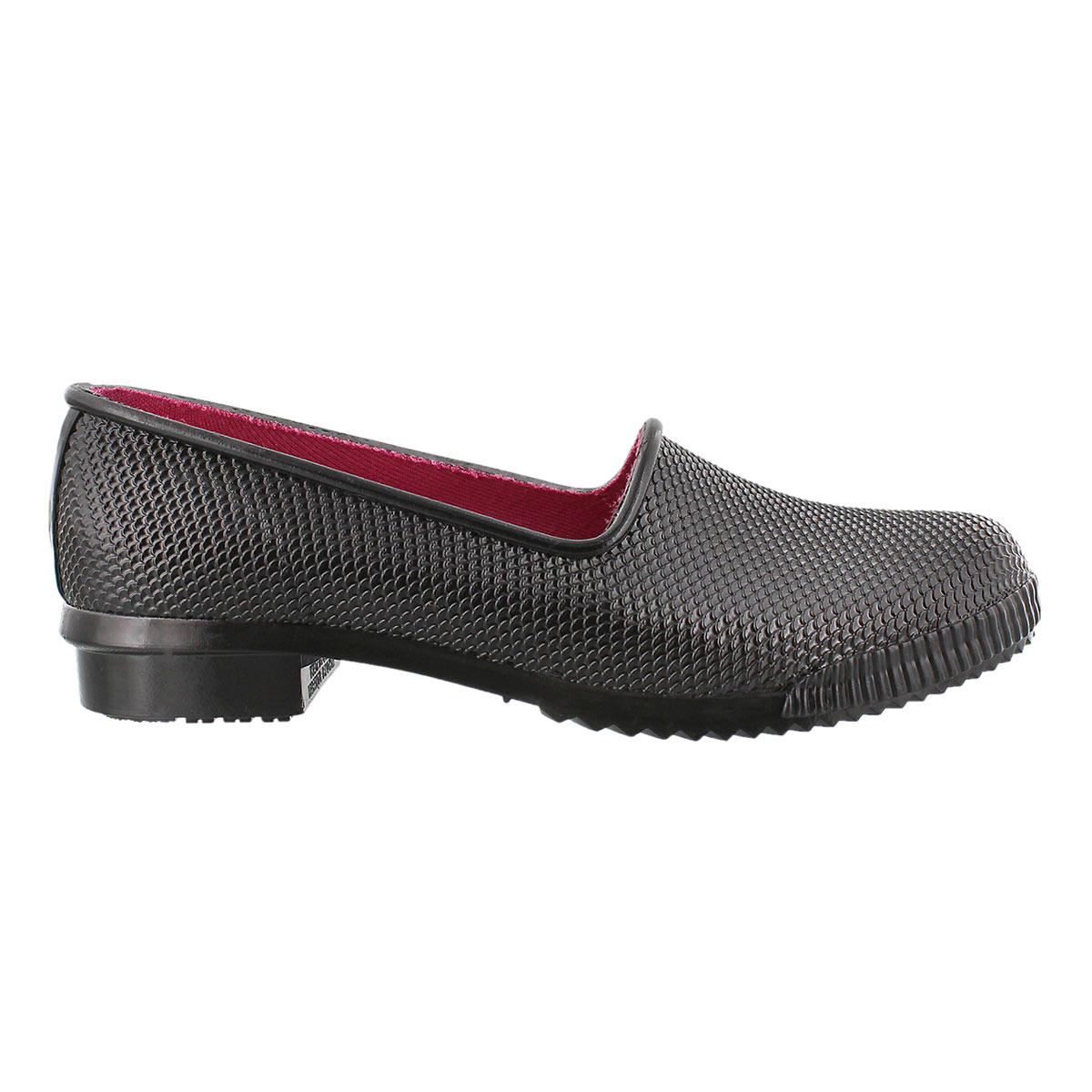 Lds Ruby blk snake rubber loafer