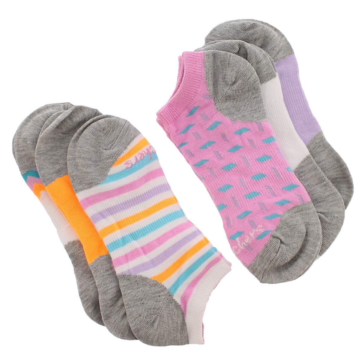Women's LOW CUT NO TERRY multi ankle socks - 6pk