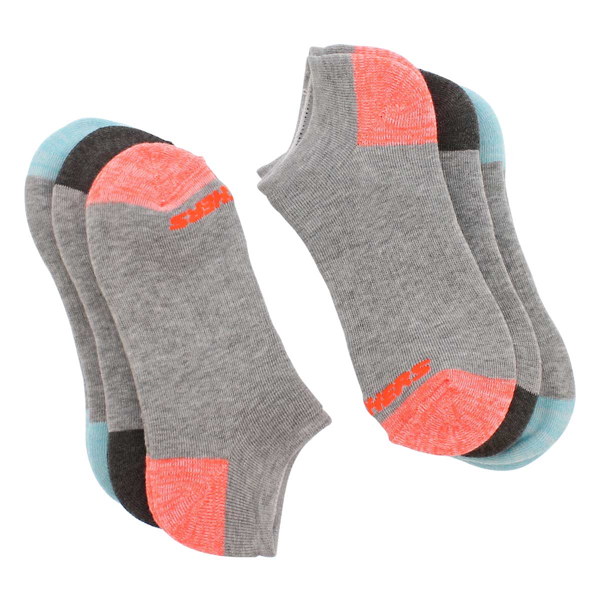 Socqu NoShow FullTerry, gris mlt, fem-6p