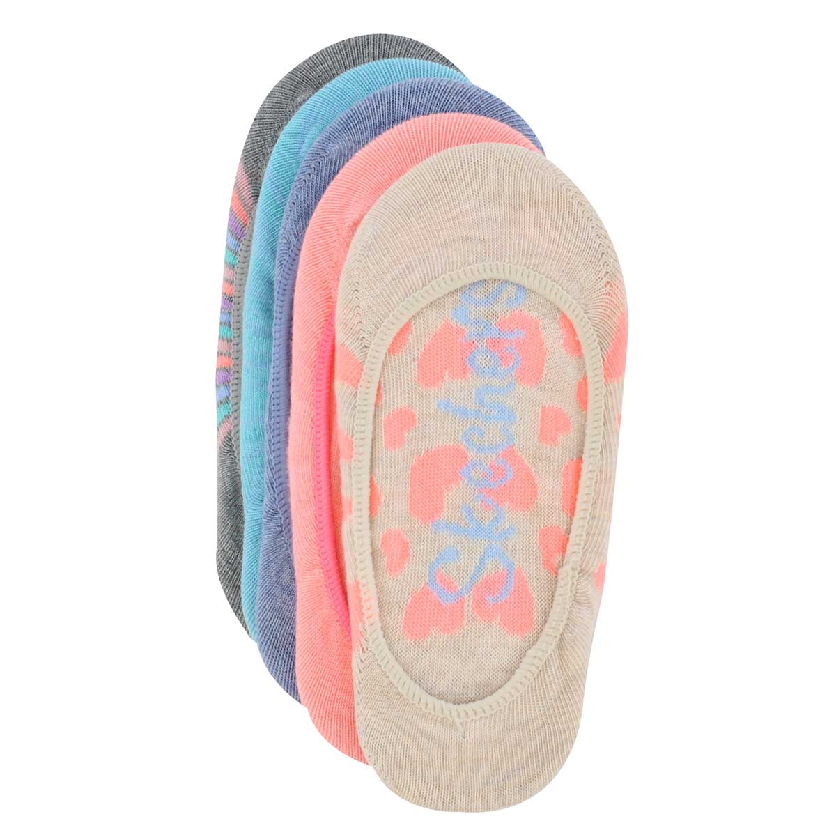 Grls NonTerry pnk/mlt superlo liners-5pk