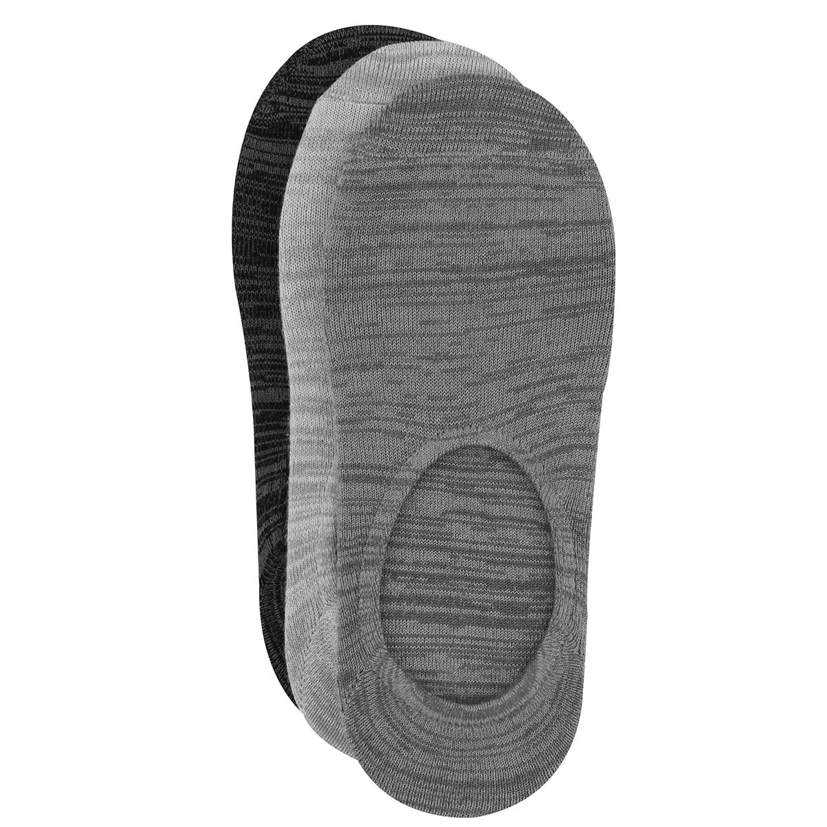 Mns Non Terry No Show gry mlti socks 3pk