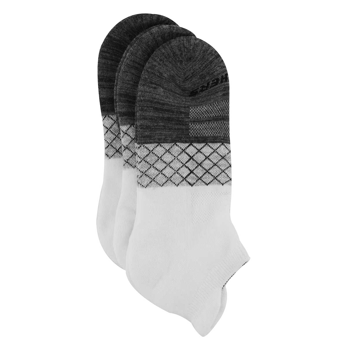 Mns Low Cut Half Terry wht/gry socks 3pk