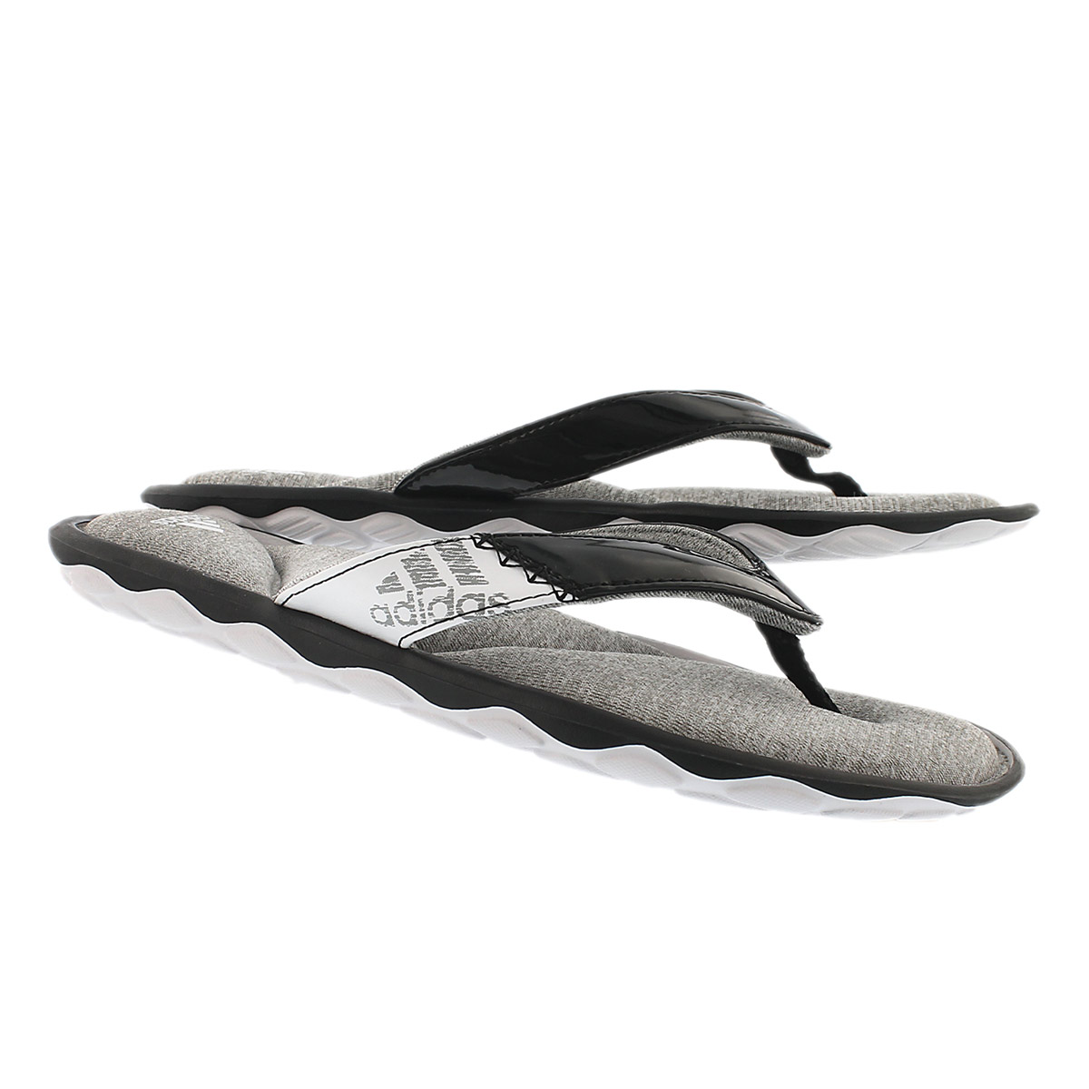 Lds Anyanda Flex Thong blk/wht sandal