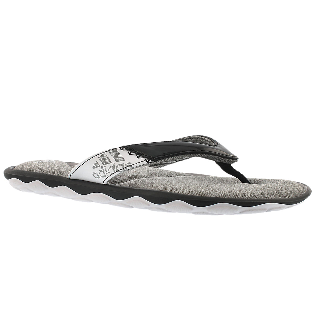 Lds Anyanda Flex Thong blk/wht sandal