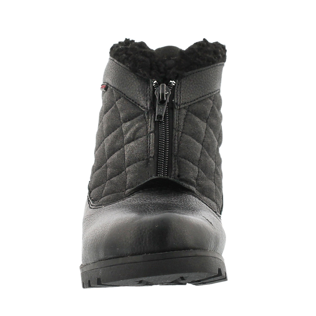 Lds Salena 2 blk wtrpf front zip boot