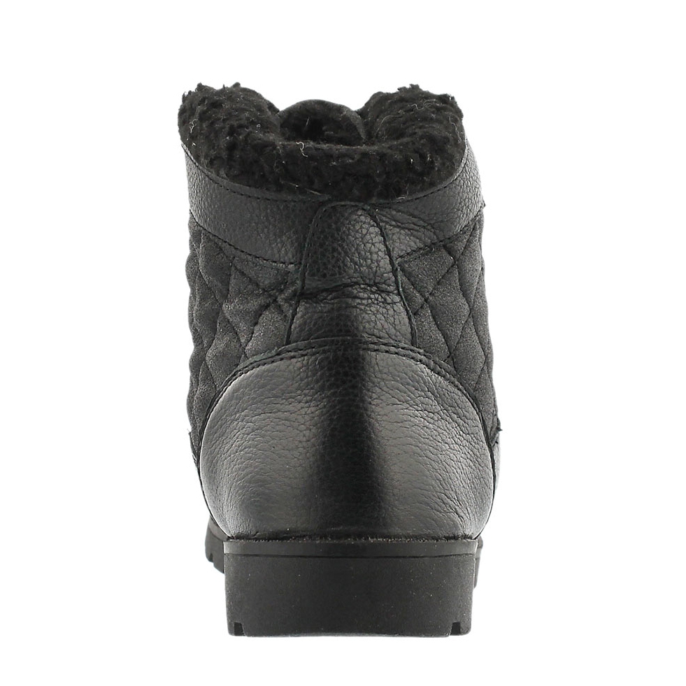 Lds Salena 2 blk wtrpf front zip boot