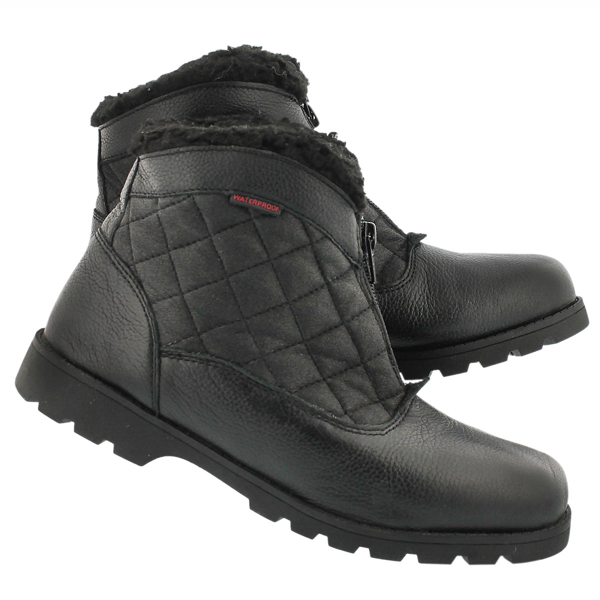 Lds Salena 2 blk wtrpf front zip boot