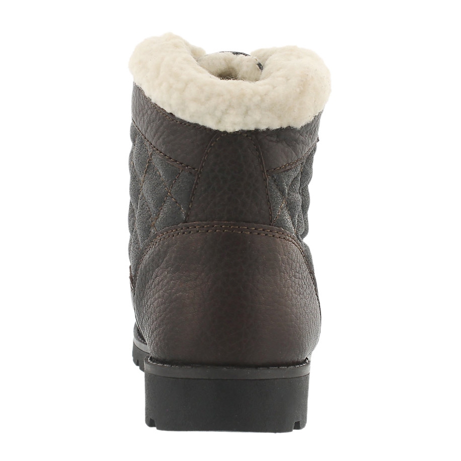 Lds Salena 2 brn wtrpf front zip boot