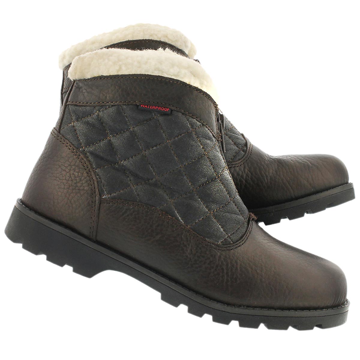 Lds Salena 2 brn wtrpf front zip boot