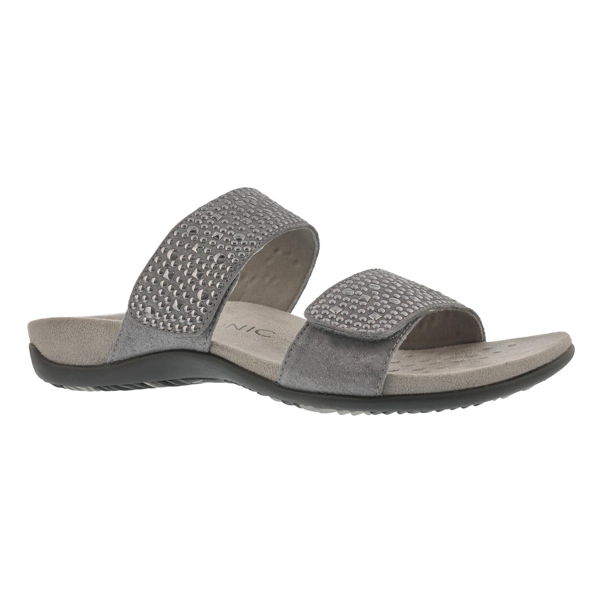 Women's SAMOA pewter arch support slide sandals