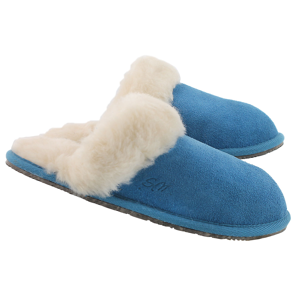 Lds Sassy blue mem. foam slipper