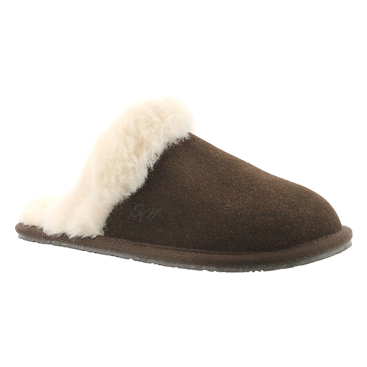 Lds Sassy chocolate mem. foam slipper