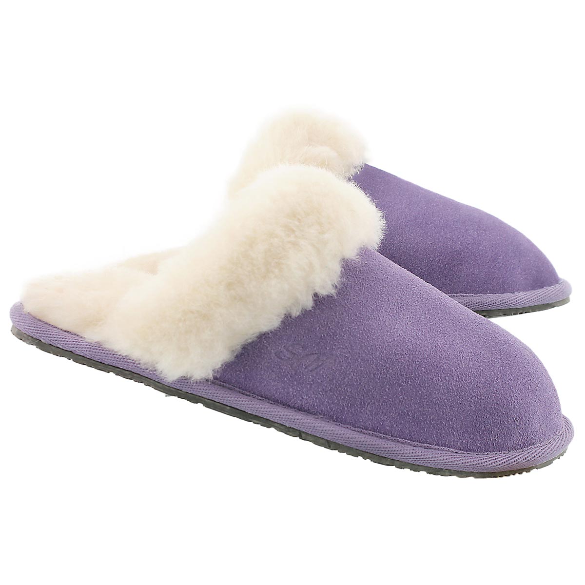 Lds Sassy purple mem. foam slipper