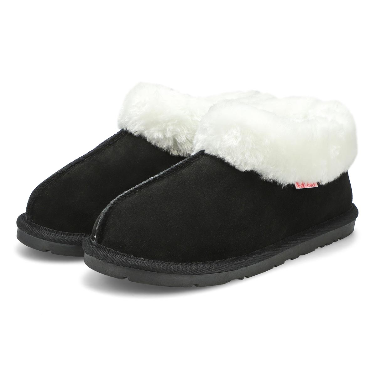 Pantoufles Savanna, suède noir, femmes