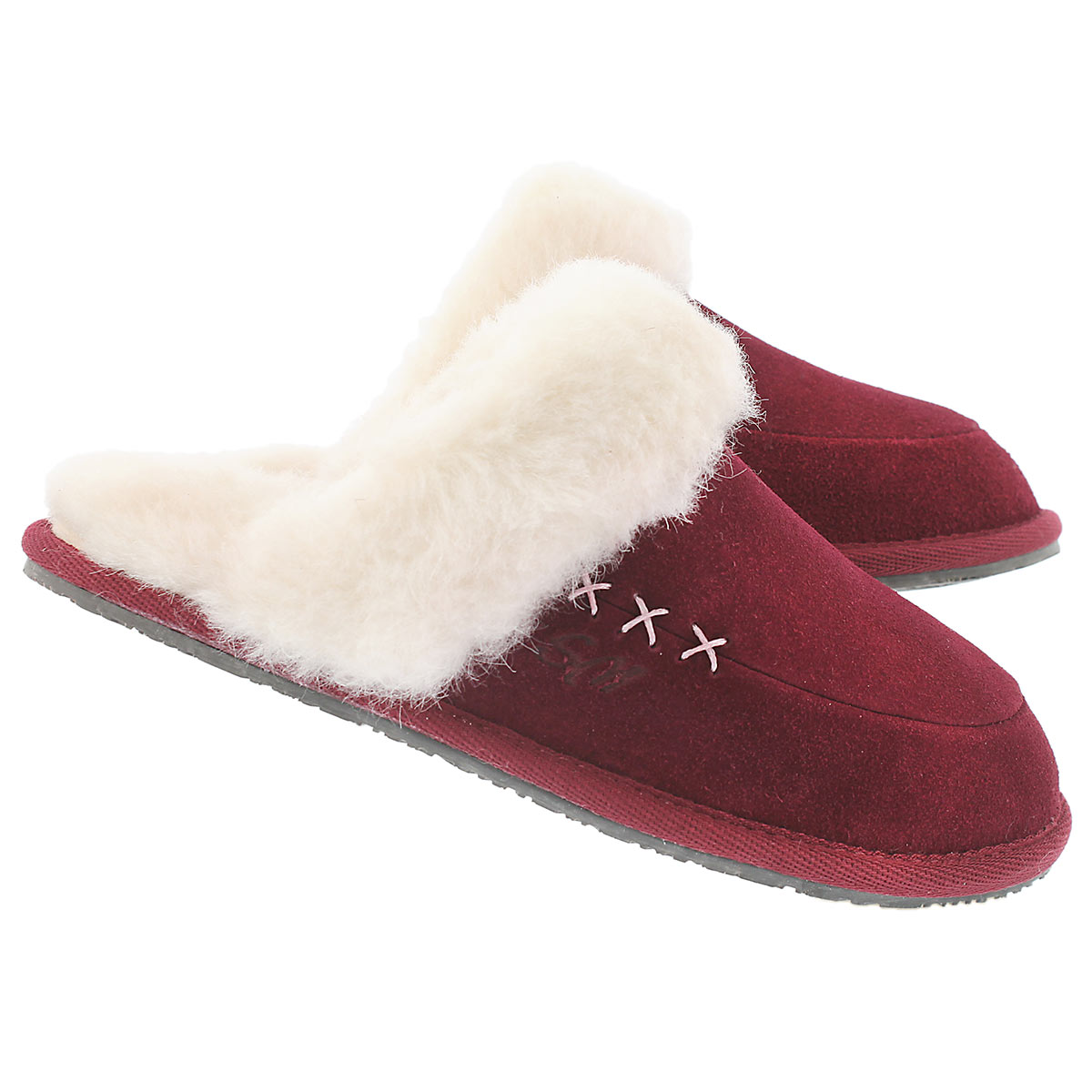 Lds Sassy purple mem. foam slipper