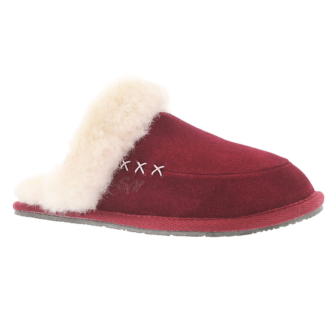 Lds Sassy purple mem. foam slipper