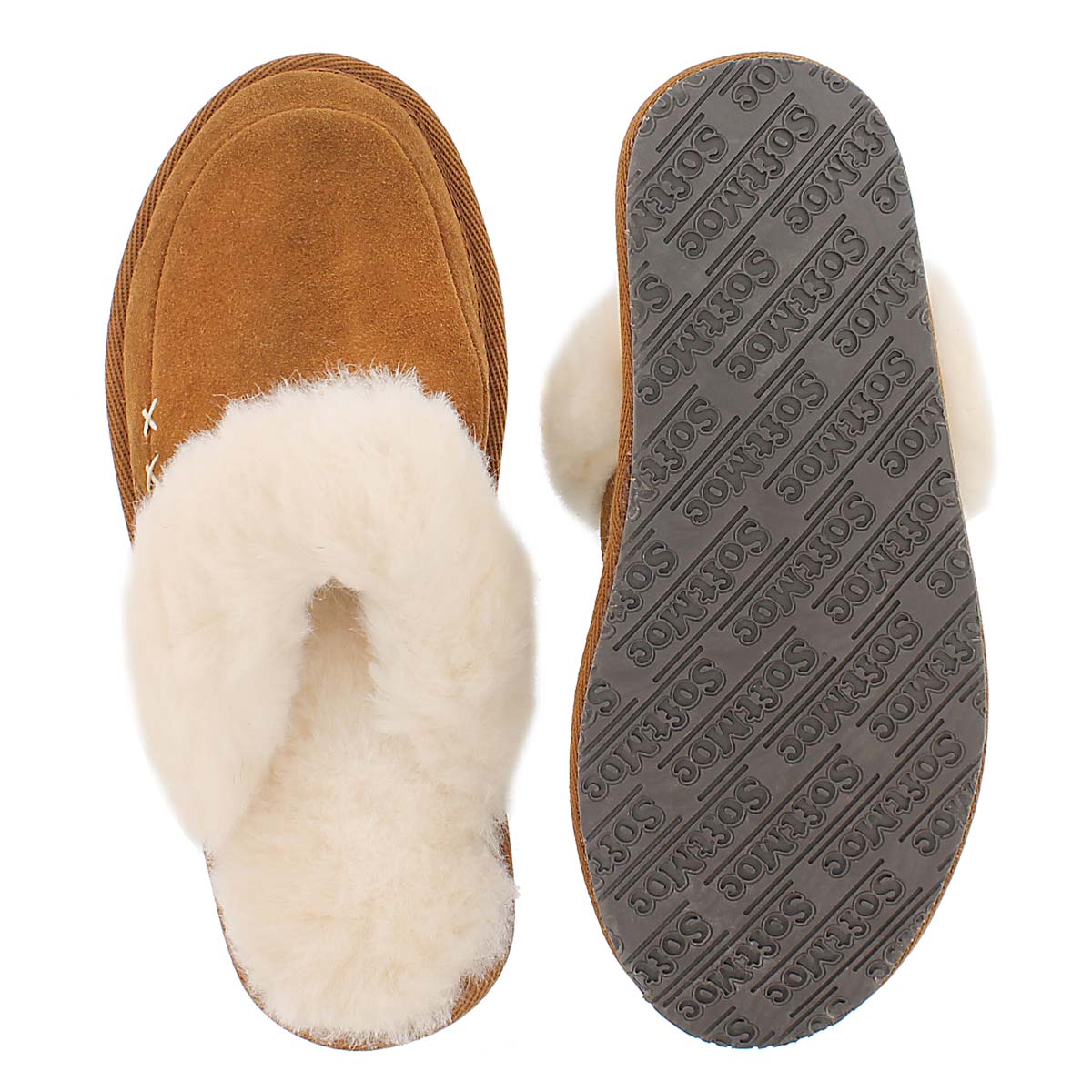 Lds Scarlett chestnut mem. foam slipper