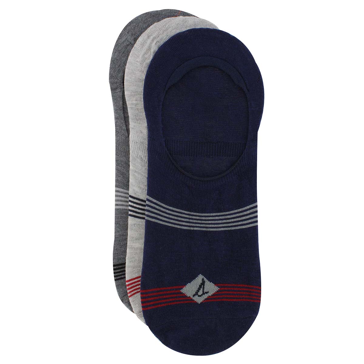 Mns Static Stripe nvy mlti liner -3pk