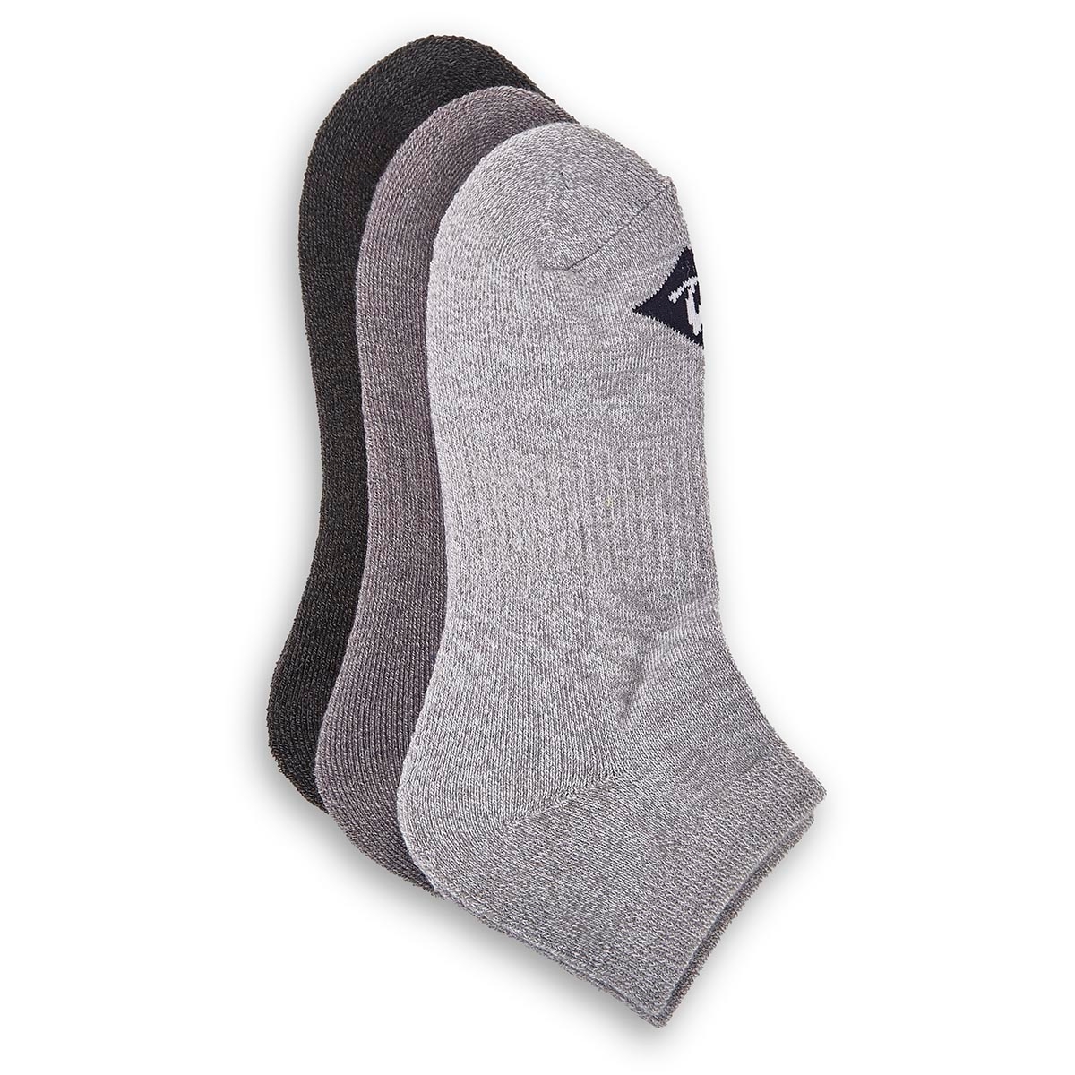 Mns Twist lt gry mlt low show sock - 3pk