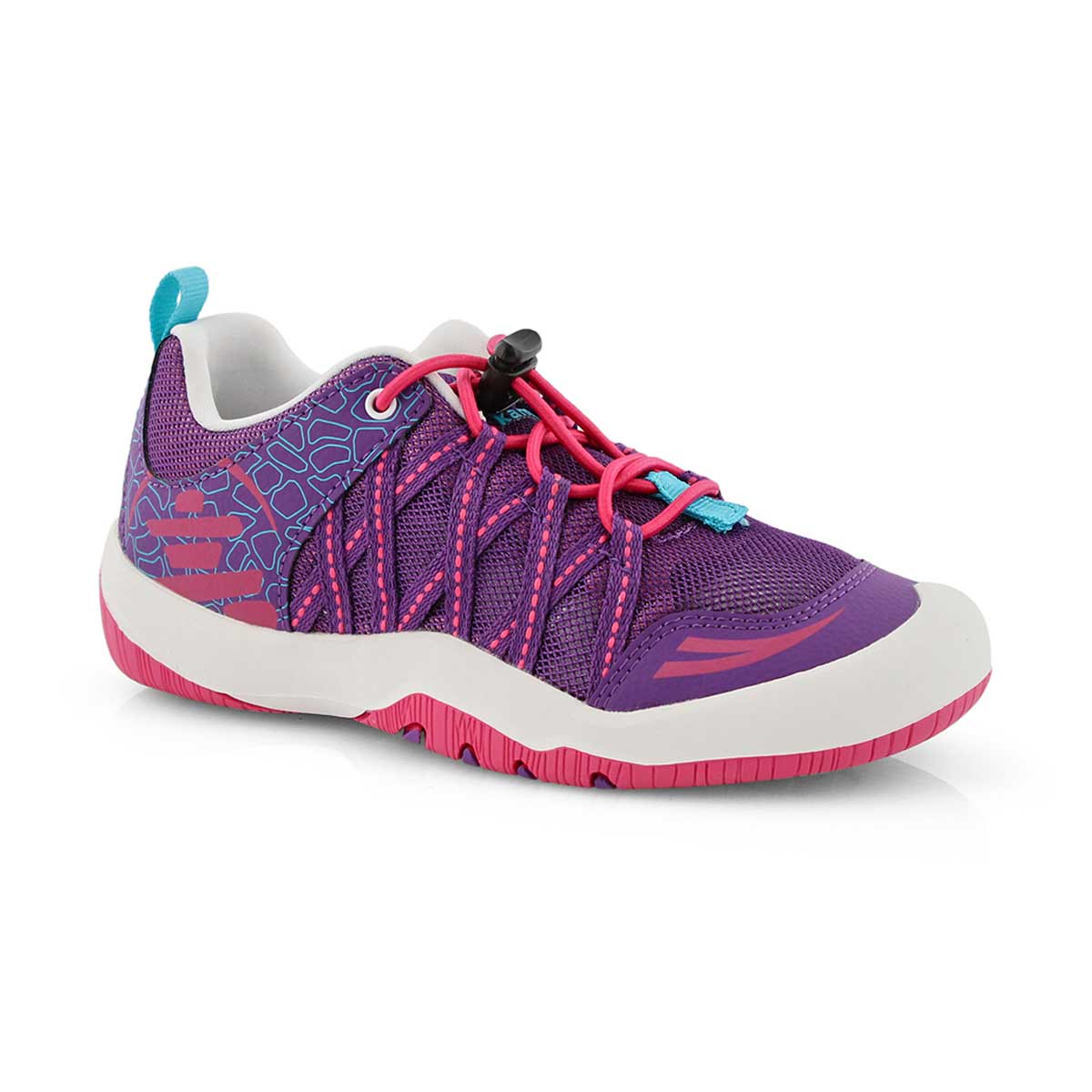 Grls Scout purple bungee sneaker