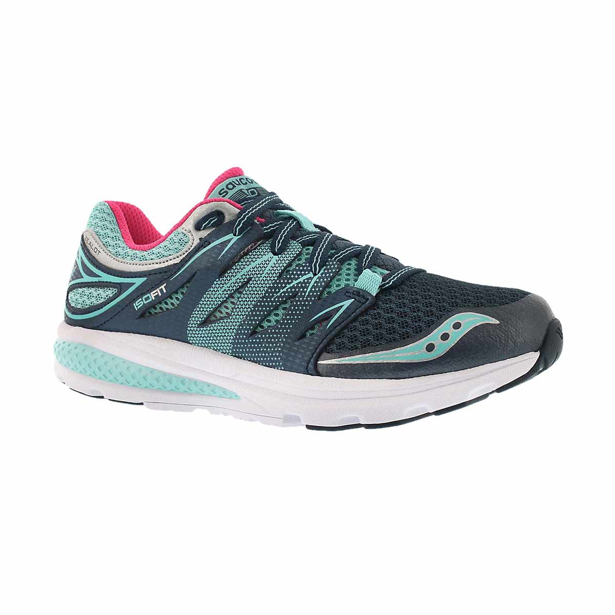 Grls Zealot 2 nvy lace up running shoe