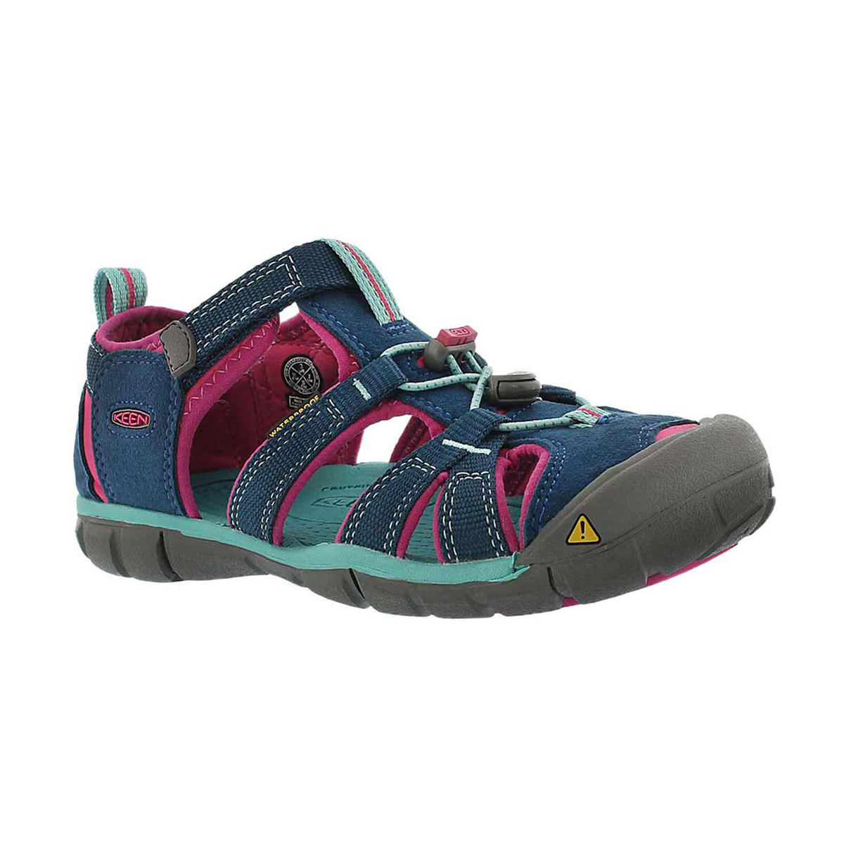 Girls' SEACAMP II navy/berry sandals