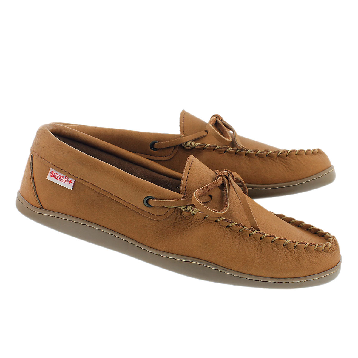 Mns cork rubber sole moosehide moccasin