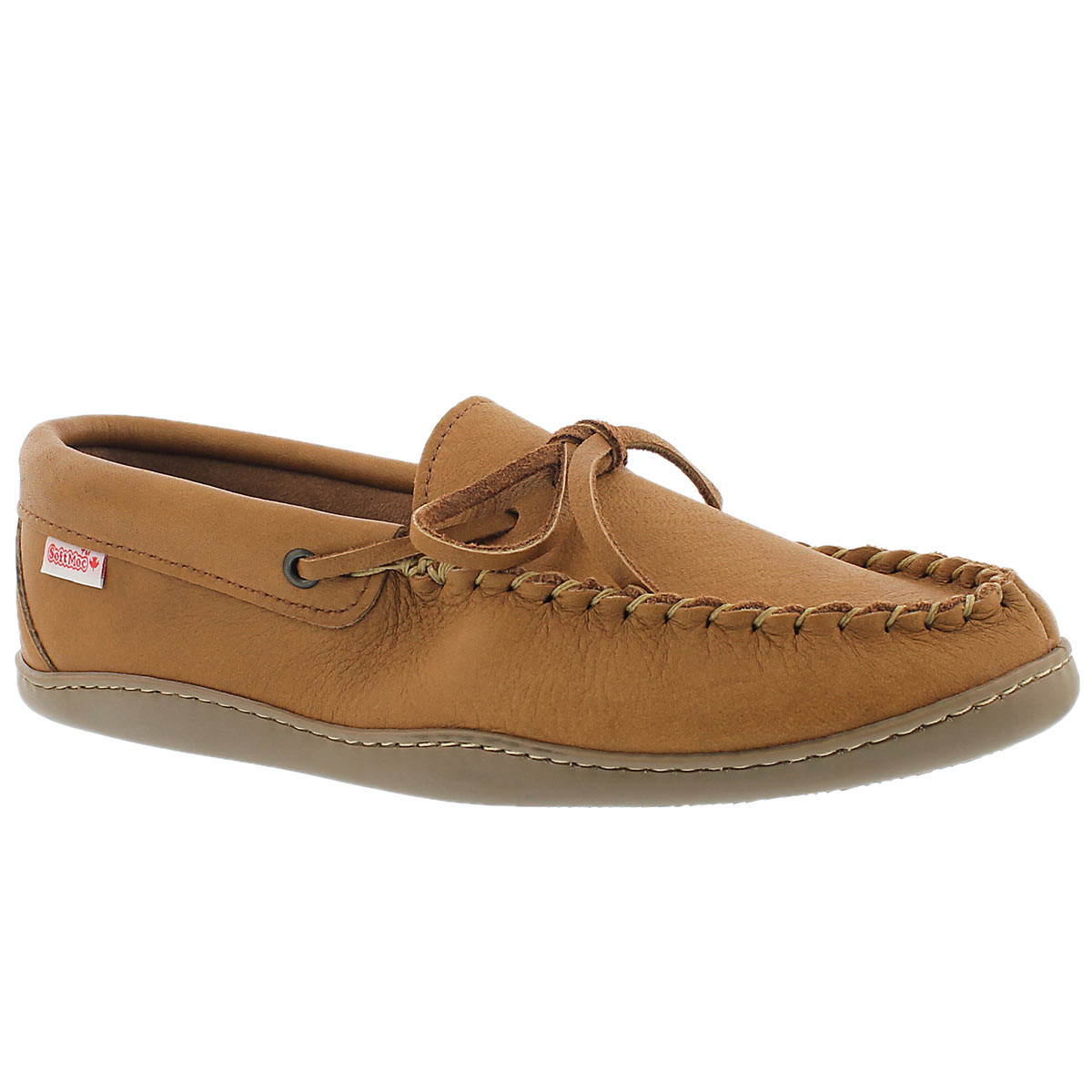 Mns cork rubber sole moosehide moccasin