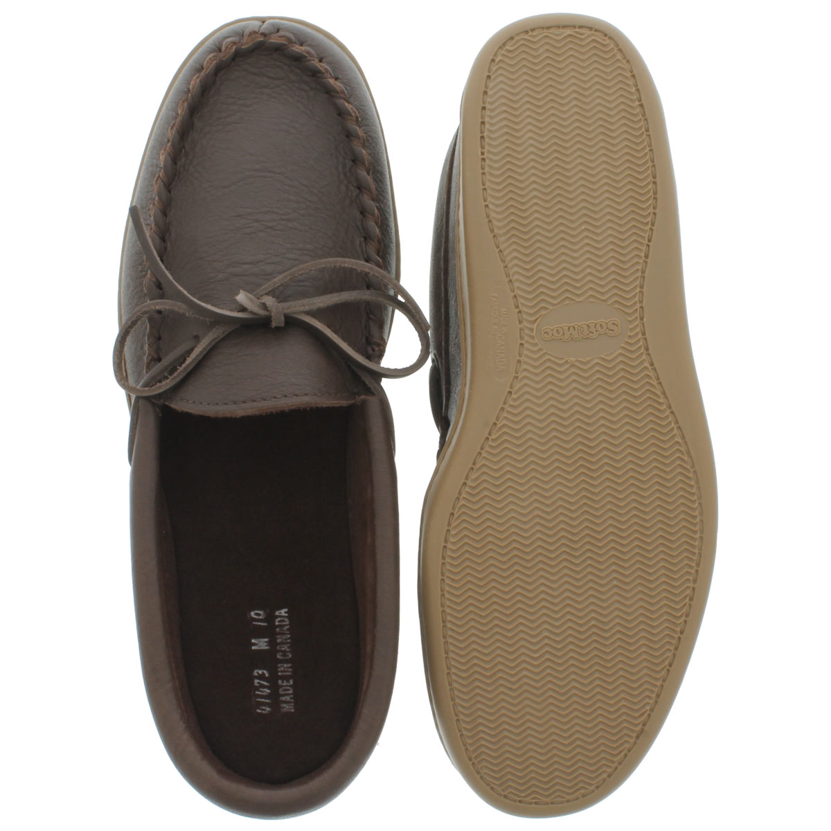 Mns fudge rubber sole moose moccasin
