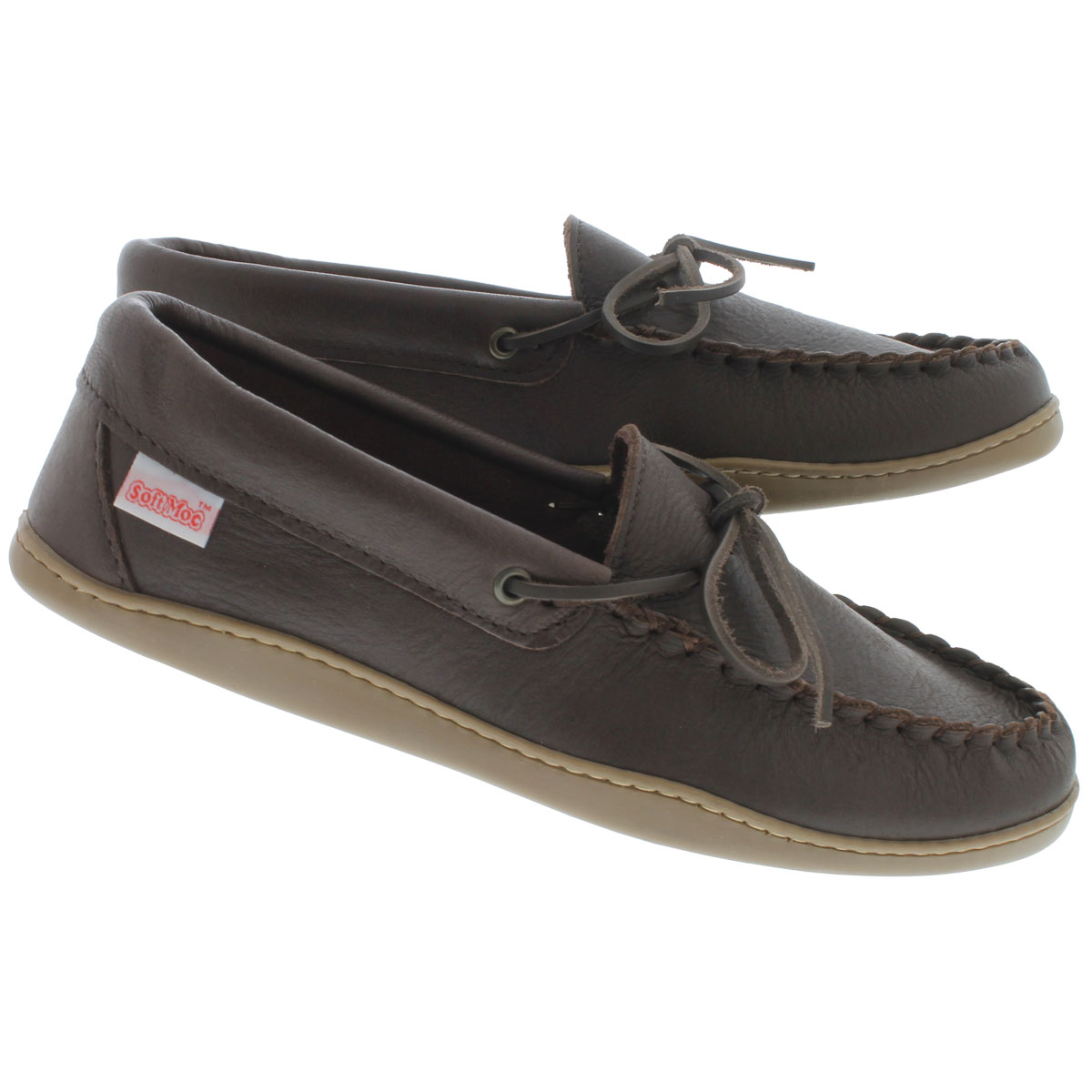 Mns fudge rubber sole moose moccasin
