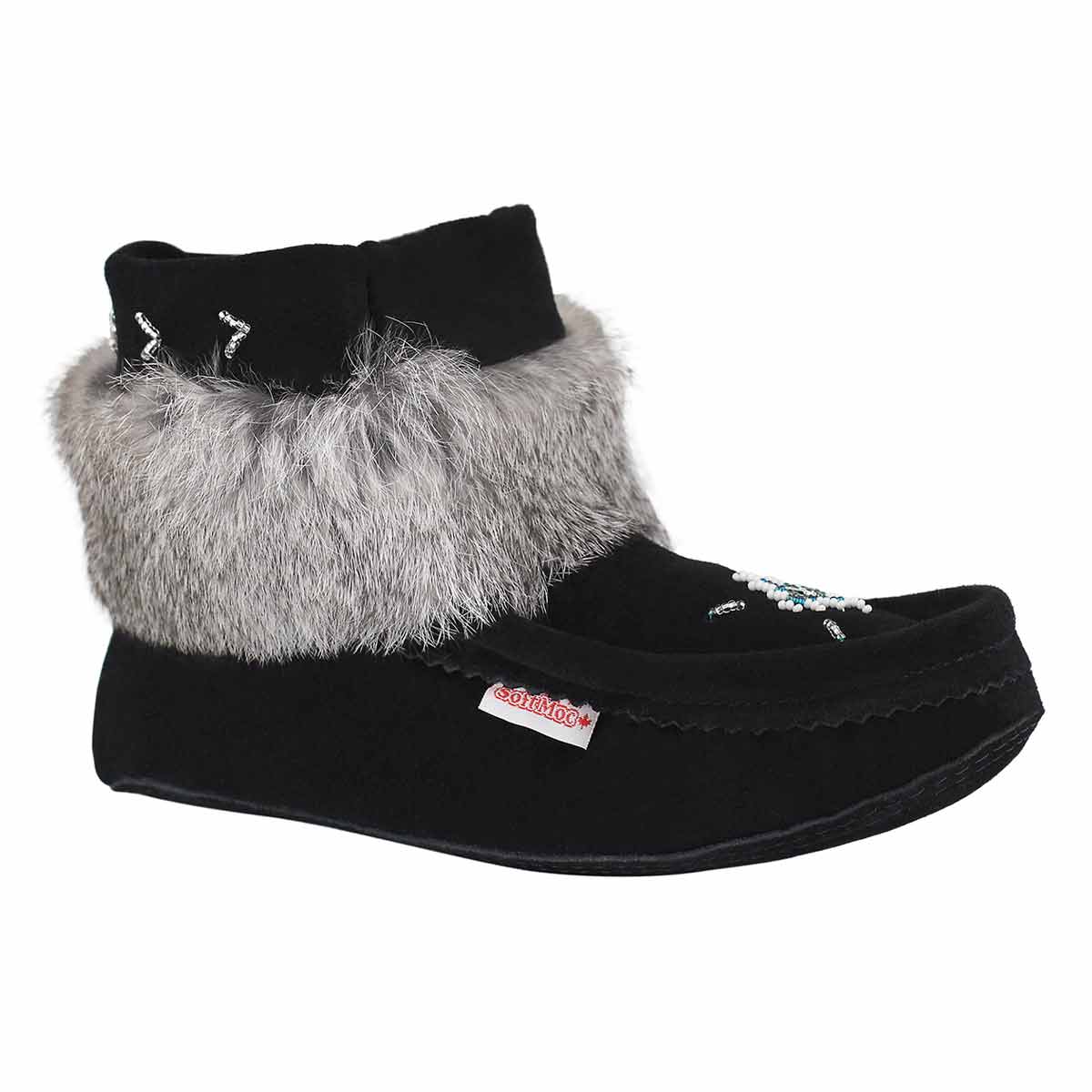 Lds black/grey suede mukluk