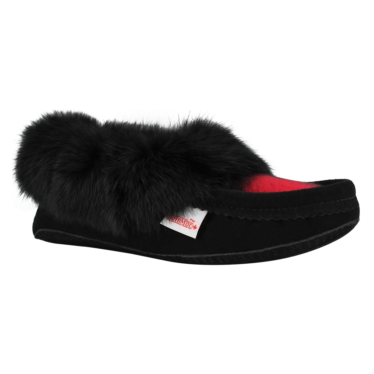 Lds Vamp Polar red/blk moccasin